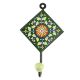 Forest Green Wheel Flower Ceramic Tile Hook
